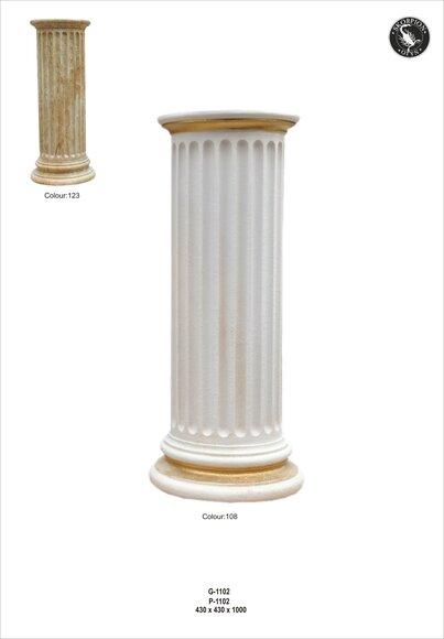 Antique roman marble column stand with cracks imitation, made of acrylic/stucco material model - PG1102