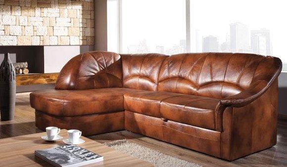 Classic corner sofa 100% leather living area upholstery sofa couch seat set