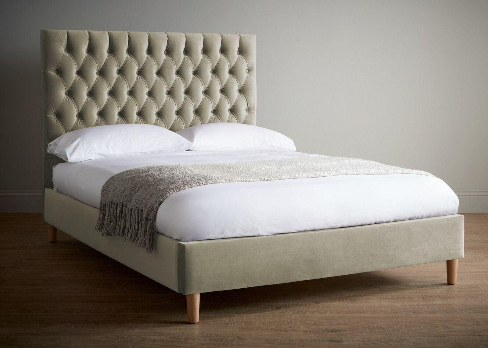 Chesterfield design massive marriage double bed in modern style made of real wooden frame 140/160/180/200x200cm sizes