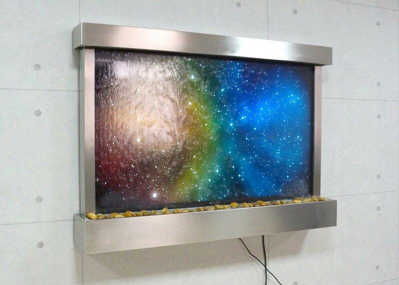 LED water wall designer water columns waterfall picture frame 145x97 Water Wall