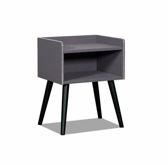 Modern style designer side console with shelves made of real wooden frame