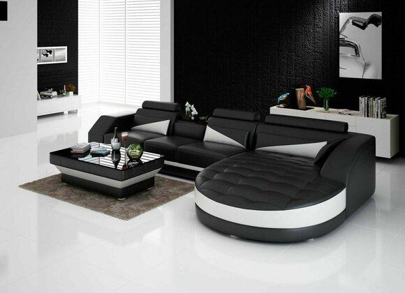 Corner sofa L-shape living landscape designer sofa couch upholstery seat set leather