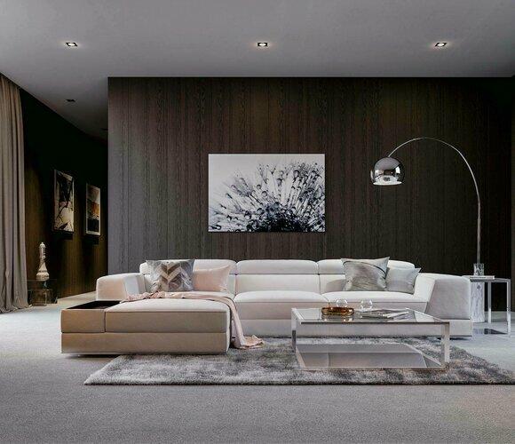 Leather sofa sofa corner cushion seat set living room landscape big xxl