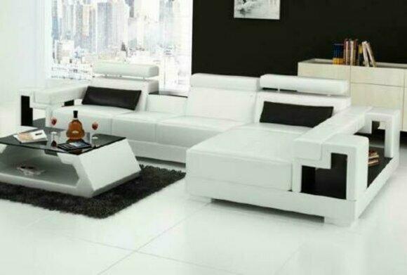 Corner Sofa Leather Sofa Living L Shape Sofa Couch Upholstery Seat Corner Shelves New