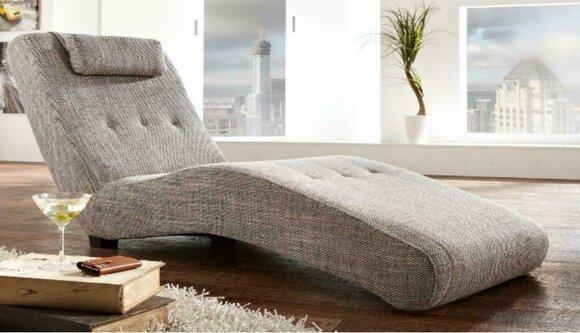Chaise Longue Relax Lounger Chesterfield Couch Sofa Lounger Textile Lounger
