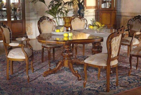 Dining Table Set Table 6x Chairs Chair Dining Room Set Group Real Wood 7pcs New