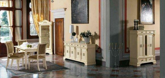 Complete Dining Room Set 4x Chairs Sideboard 8pcs Set Table Chest of Drawers Group Real wood