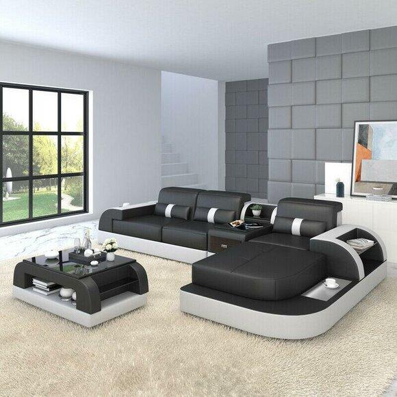 Corner Sofa L Shape Living Sofa Couch Upholstery Corner Set Leather Sofas Leather