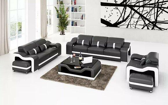 Sofa set 321 seater leather sofa modern sofa living area designer sofa new