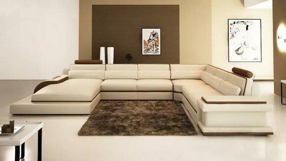 Modern Living Room Design Corner Sofa Furniture Corner Couch Leather U Shape Sofa