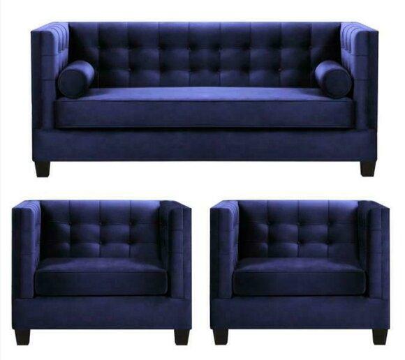 Sofa Bed Armchair Creative Furniture Textile Fabric Blue Group Living Room Modern Sofa