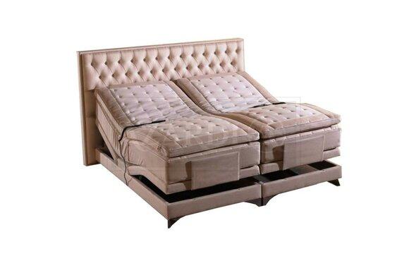 Modern style chesterfield design orthopedic adjustable double bed made of real wooden frame 140/160/180/200x200cm sizes