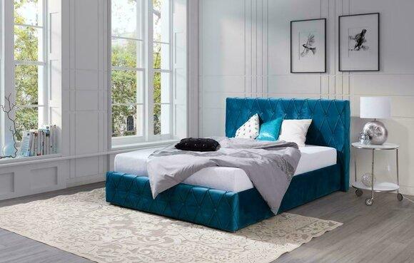 Chesterfield design leather/fabric/leather/textile upholstered double bed in modern style made of real wooden frame 160/180/200x200cm sizes