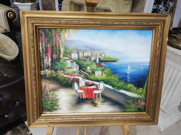 Painting Handmade Oil Picture Frame Pictures Immediately available 62x52cm Sofort