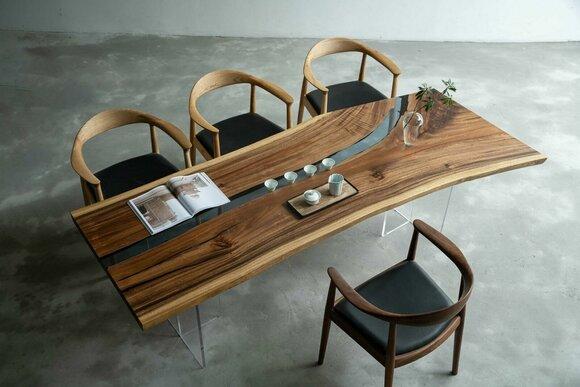 River Table Epoxy Resin Coffee Table Solid Tables 240x100 River Table Real Wood