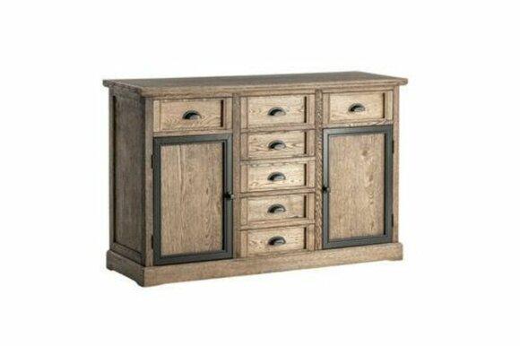 Chest of Drawers Brown Wood Drawer Shelf Sideboard Dresser Premium Living Room Furniture