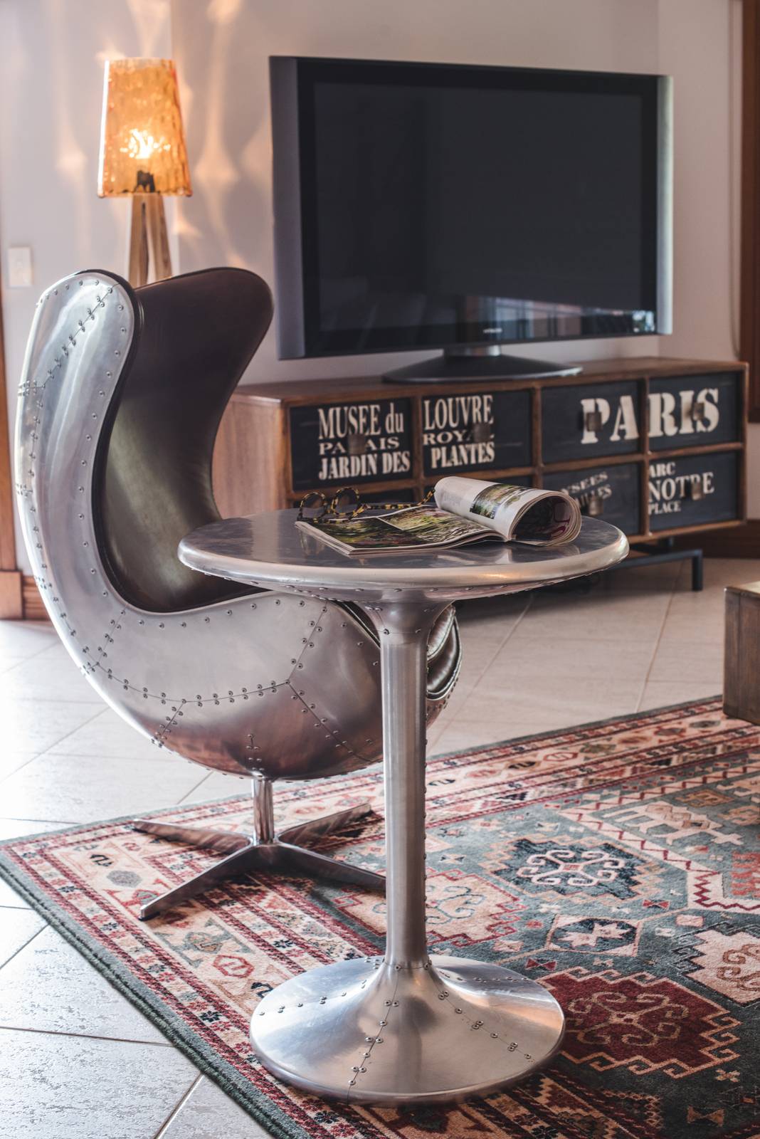 Table cocktail table vintage side coffee table aviator airplane furniture tables