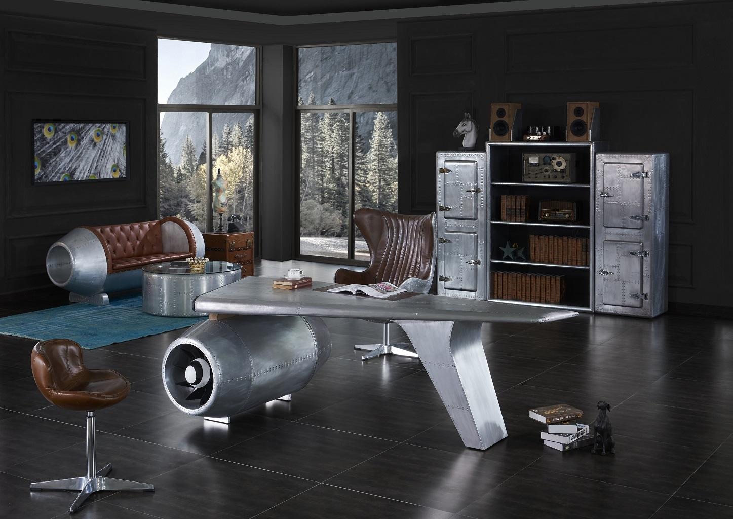 Airplane Wing Desk Office Table Table Aviator Design Luxury Furniture Tables