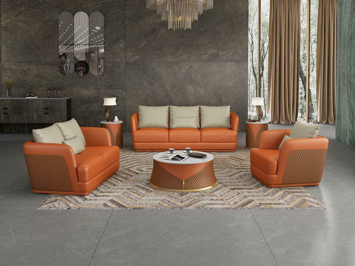 Design leather sofa sofa set 321 seater coffee table 2x side table sofa new