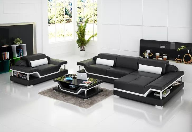 Corner sofa L\'Form armchair coffee table leather sofa couch sofa living area 2-piece set