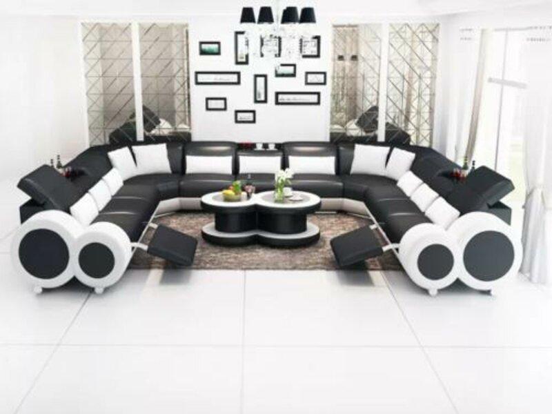 Corner sofa U shape modern sofa leather sofa couches upholstery designer sofas set