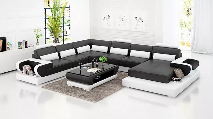 Corner sofa upholstery upholstered corner U-shape coffee table modern sofa living area new