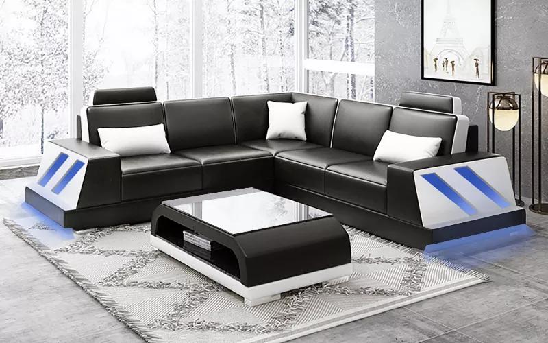 Corner Sofa Illuminated Led Couch Sofa Upholstery Corner Set Sofa Sets Coffee Table