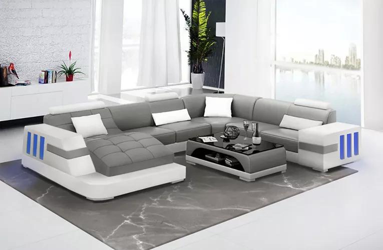 Corner set sofa upholstery living area leather sofa couches sofas U-shape corner group