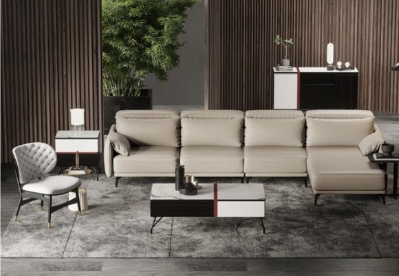 Designer Leather Corner Sofa Upholstery Corner Couch Seat Corner L Shape Set