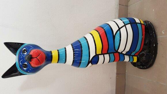 Designer Abstract Figure Modern Figurines Decoration Cat Sculptures Garden New