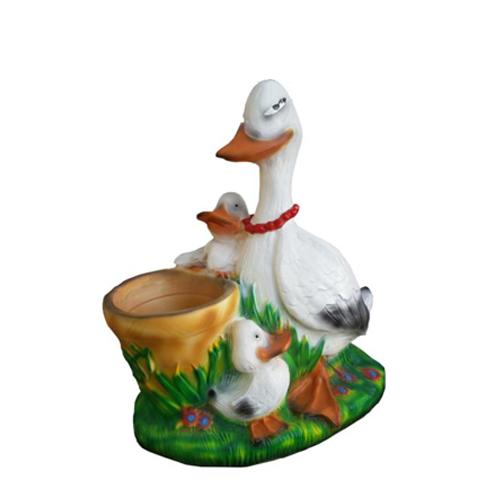 Interesting abstract modern sculpture of a goose, figure height 53 cm