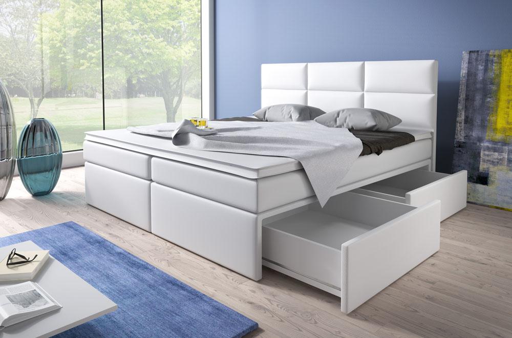 Boxspring Beds Upholstery Faux Leather Designer Hotel Double Luxury Design New