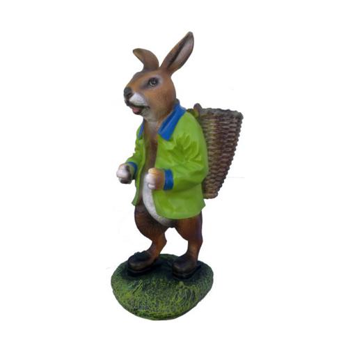 Hiking Bunny Statue Garden Figurine Decoration Statues Sculpture Deco Figurines 76cm