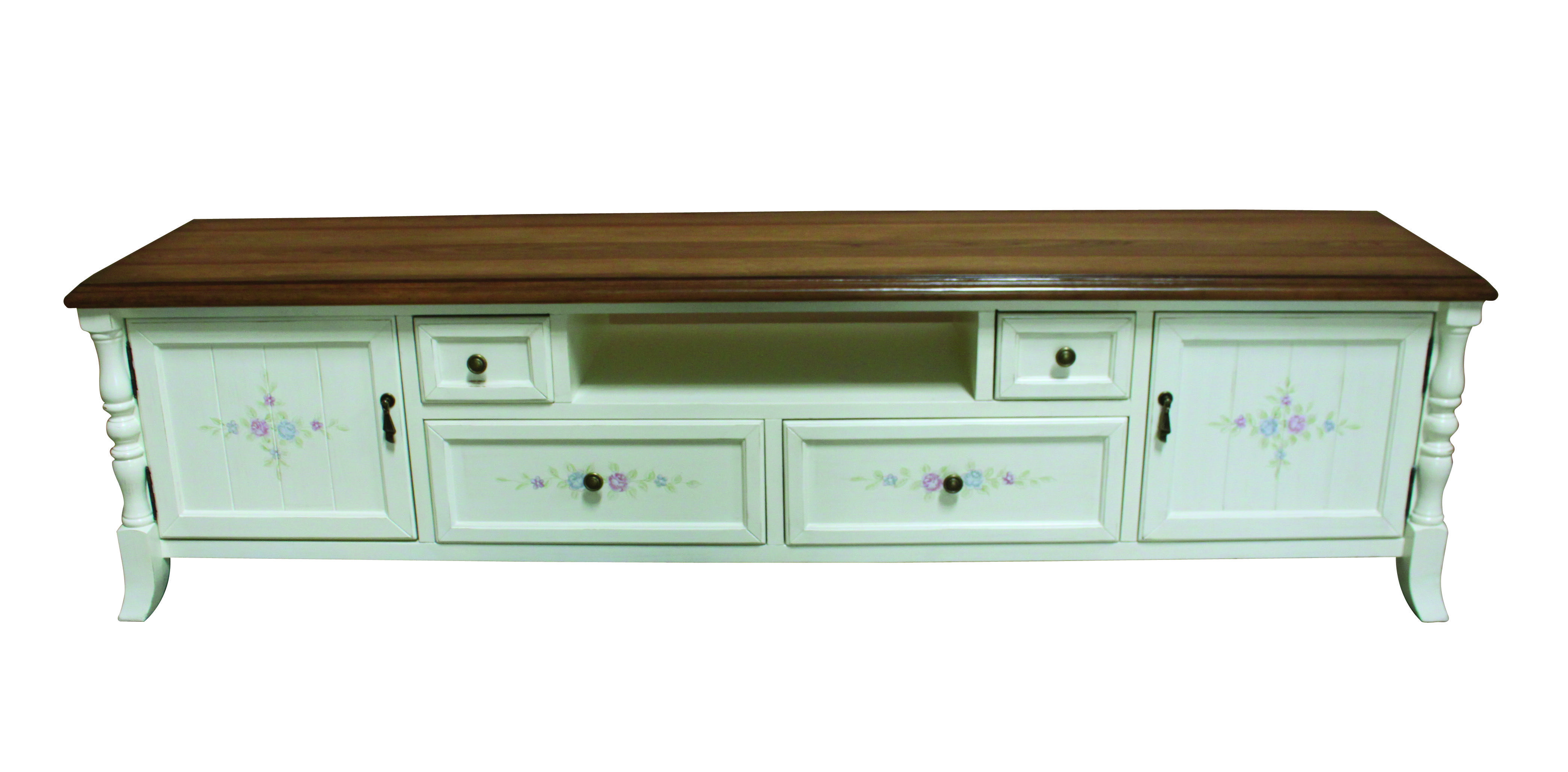 Design Sideboard TV Wall Country House Style Low Board Luxury Drawers Cabinet New