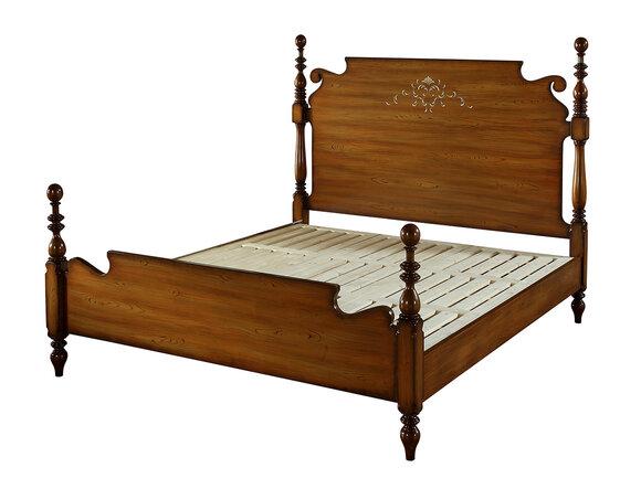 Nostalgia bed real wood beds English bedroom design double bed new