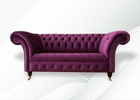 Chesterfield 2 seater purple living room modern design couches sofa furniture fabric