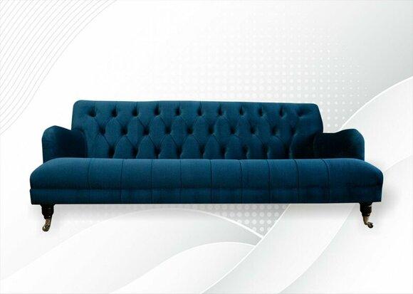 Chesterfield blue textile sofa design couches upholstery sofas new luxury living room