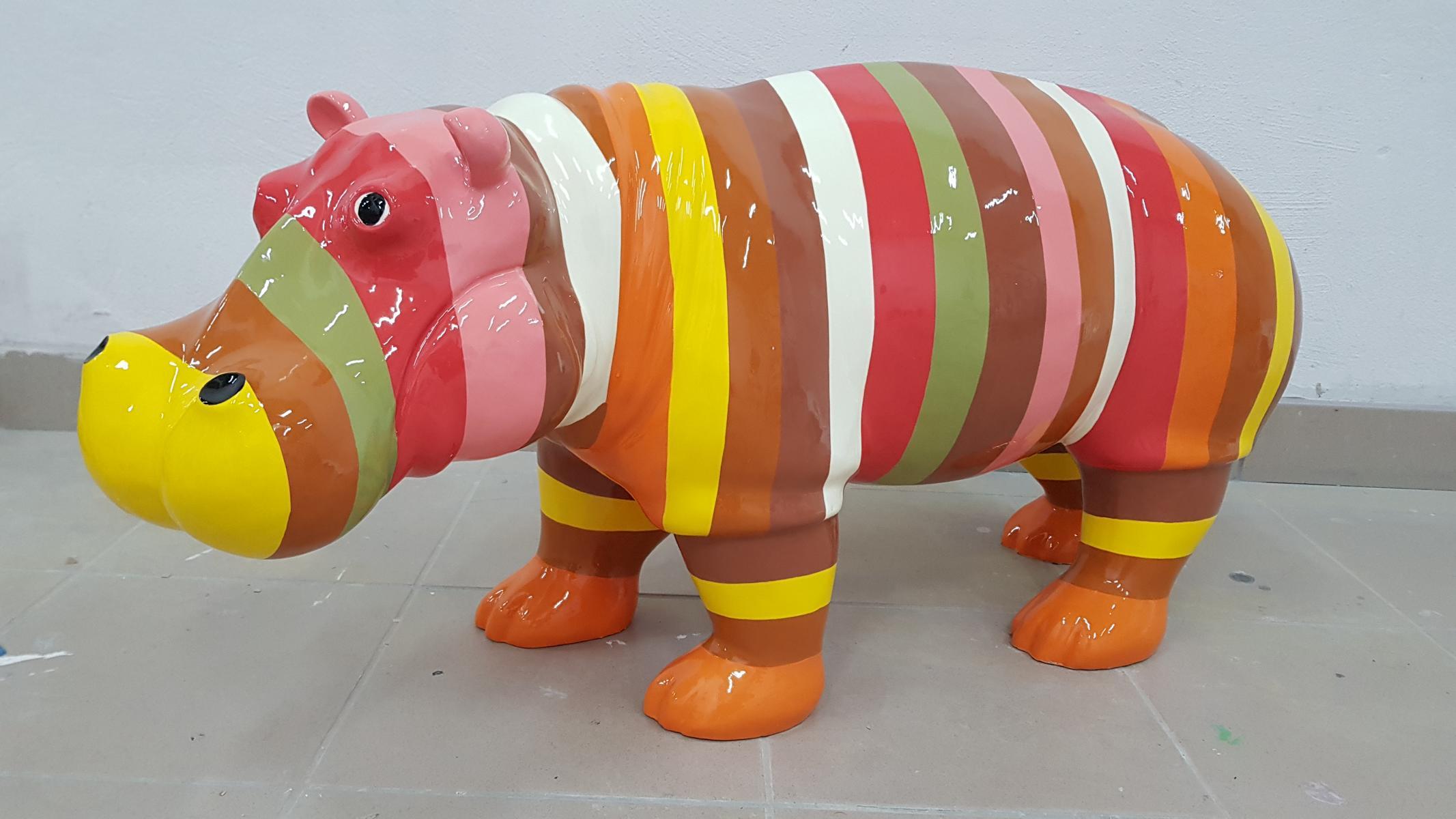 Designer Abstract Figurine Modern Figurines Decoration Hippopotamus Garden Sculptures