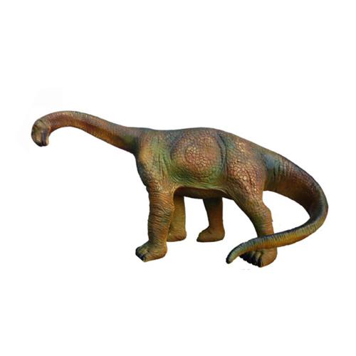 Decorative sculpture designed as an original colored brown brontosaurus dino 63x102cm