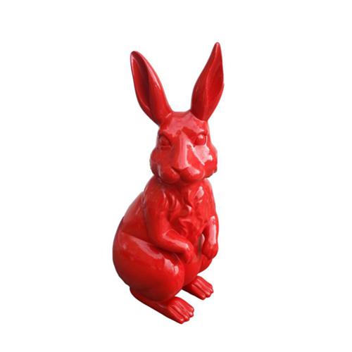 Garden Decoration Red Rabbit Statue Figurine Decorative Statues Sculpture Figurines 110 cm