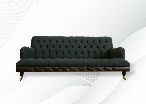 Chesterfield Black Living Room Modern Design Couches Sofa Luxury Furniture Fabric New