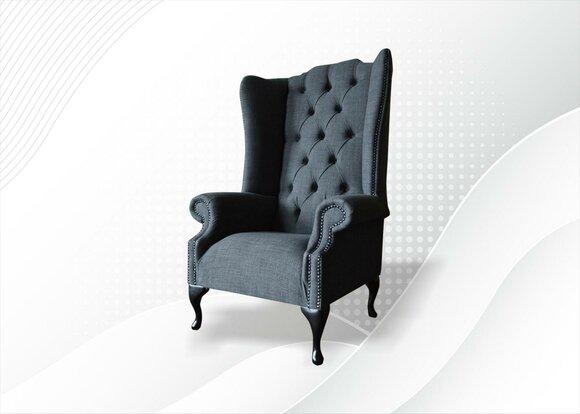 Gray armchair Chesterfield design upholstery sofa couches sofas textile furniture new