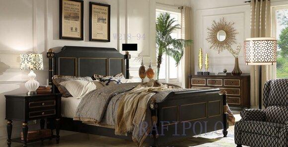 Bedroom Wooden Bed Real Wood Bed Hotel 180x200 Style Solid Furniture Beds
