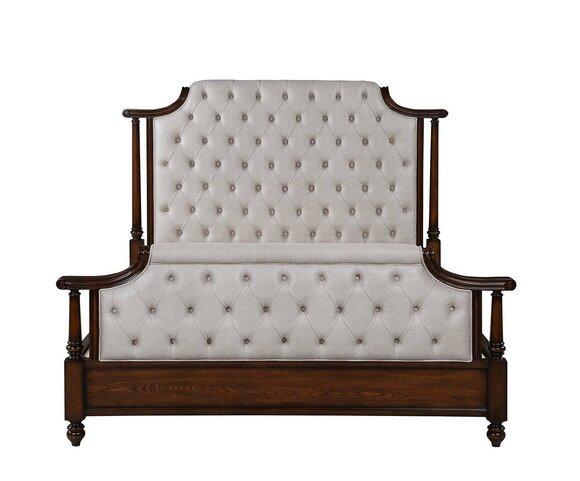 Bed upholstery design luxury double hotel beds sleeping room leather Chesterfield