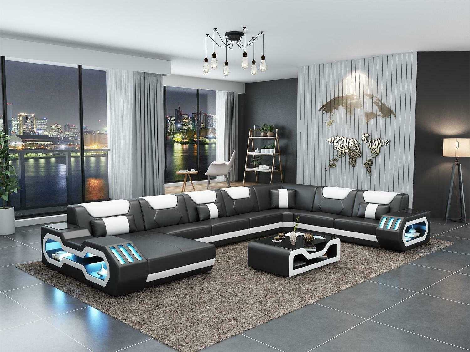 Leather sofa corner sofa set upholstery U shape couch sofa design corner set sofas