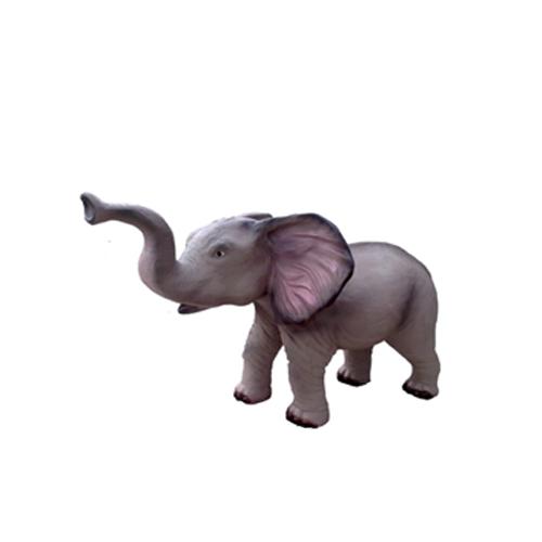 Decorative sculpture designed as a purple standing elephant 180cm