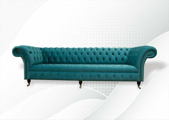 Chesterfield 4 seater sofa turquoise living room design couches upholstered sofa textile