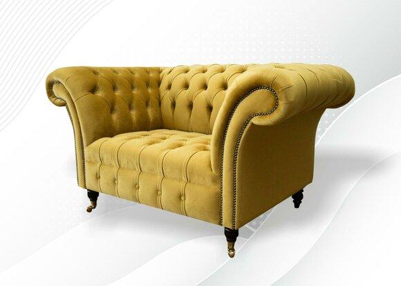 Fabric Chesterfield 1 seater couch upholstery seat textile leather couches sofas sofa