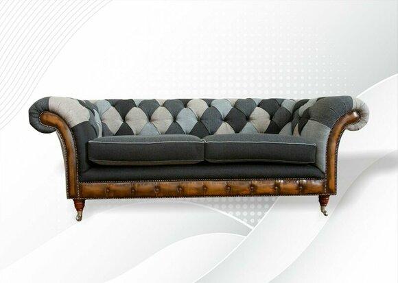 Chesterfield 3 seater textile design couches upholstered sofa new creative living room