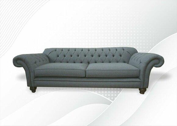 Chesterfield three-seater gray sofa design couches upholstery sofas xxl big couchen